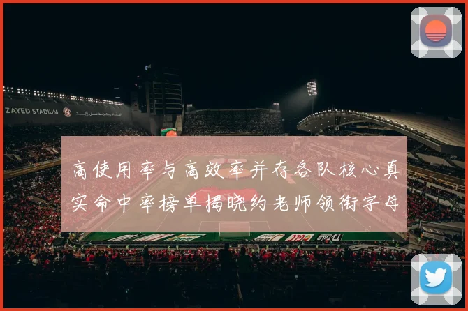 高使用率与高效率并存各队核心真实命中率榜单揭晓约老师领衔字母紧随其后